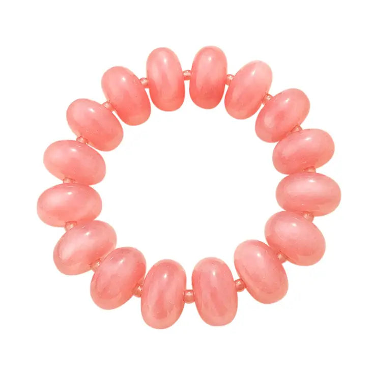 Bora Chunky Stretch Bracelet - Light Pink