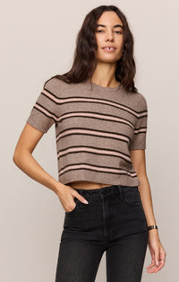 Gatewood Stripe Sweater - Heather Ash