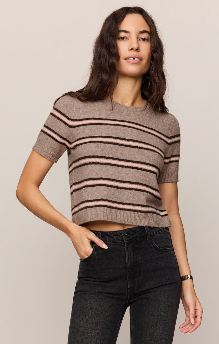 Gatewood Stripe Sweater - Heather Ash