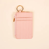 Ripple Ridge Keychain Wallet - Blush