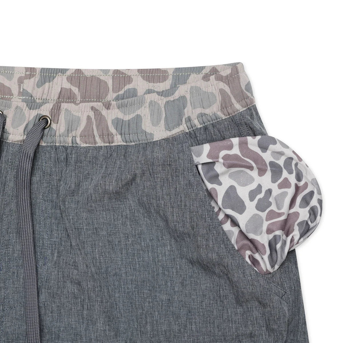 Burlebo Athletic Shorts In Grizzly Gray W/ Deer Camo Liner