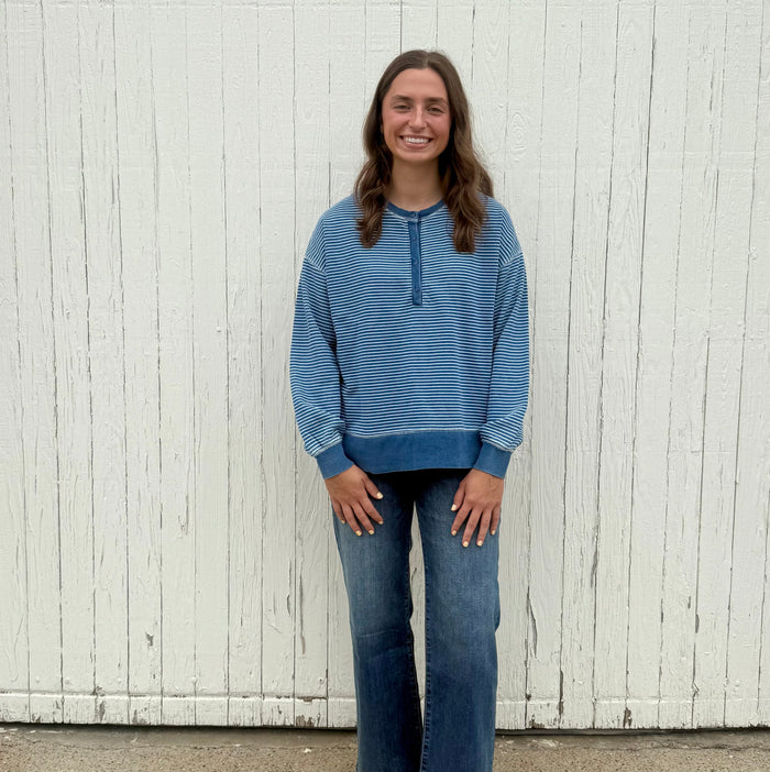 Apollo Striped Vintage Sweatshirt by Z Supply