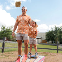 Burlebo Performance Polo- Orange Texas Camo