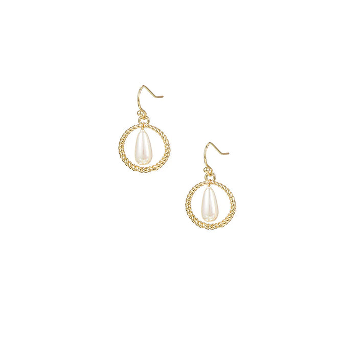 Natalie Wood Sea Breeze Pearl Earring- Gold