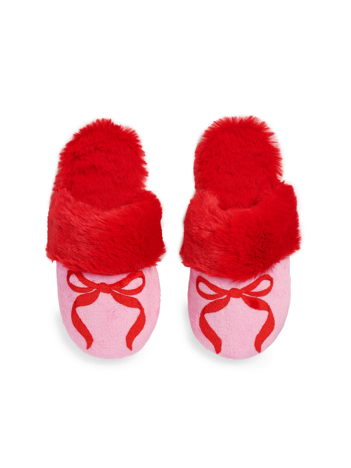 Pink Bow Slippers