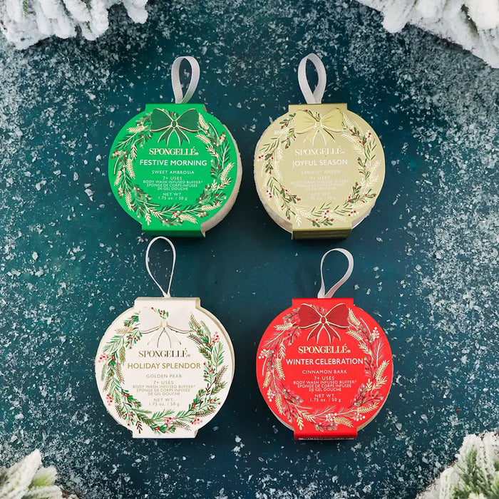 Spongellé Holiday Wreath Body Buffers