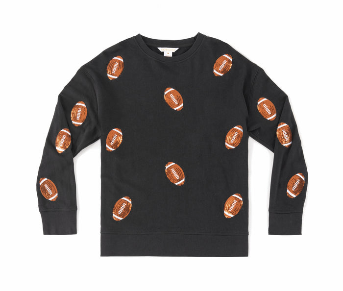 Sequin Football Sweatshirt