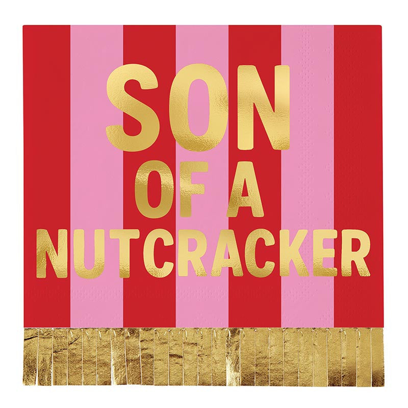 Foil Fringe Beverage Napkins - Son of a Nutcracker