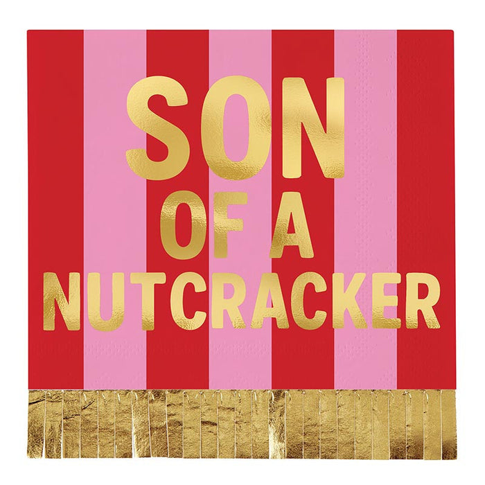 Foil Fringe Beverage Napkins - Son of a Nutcracker