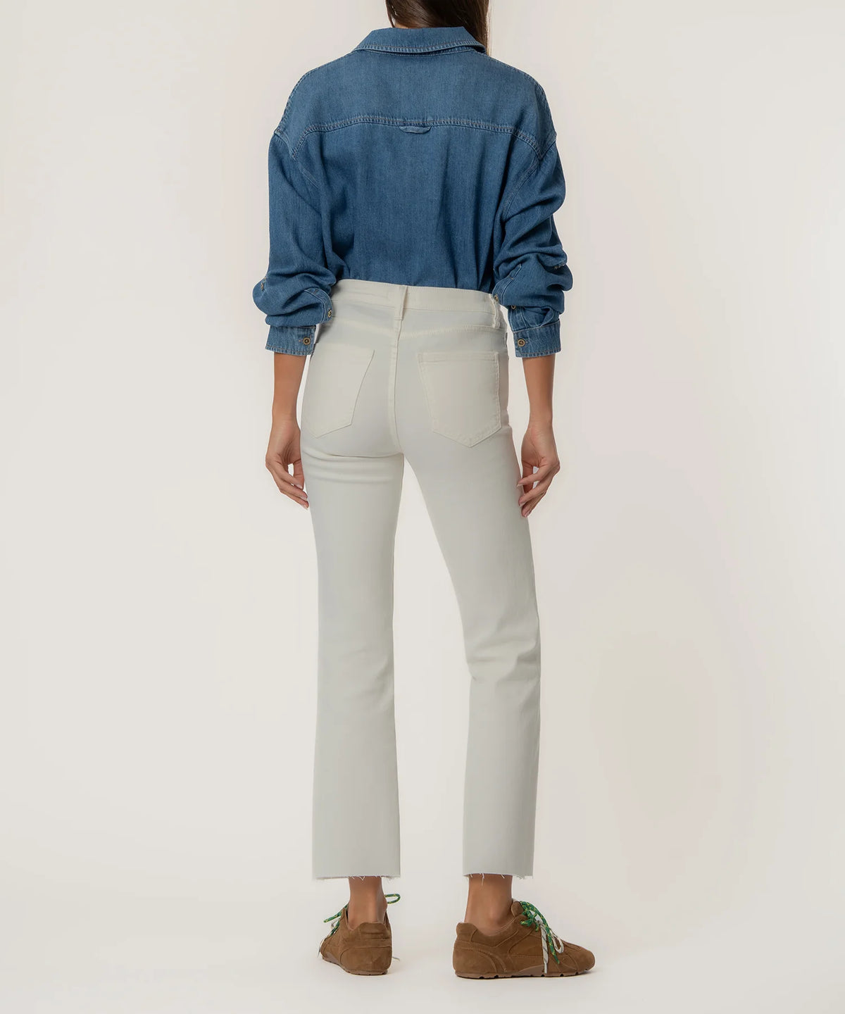 Kut From the Kloth Kelsey High Rise Ankle Flare - Ecru