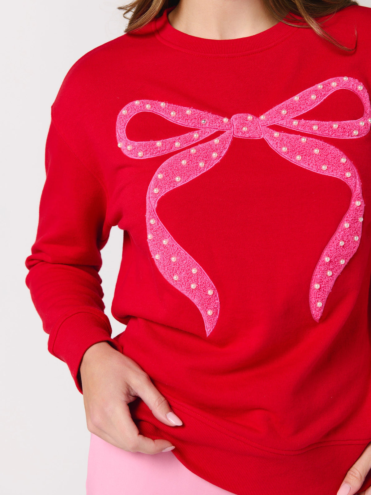 Pearl Bow Sweatshirt