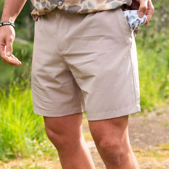 Burlebo Everyday Short - Cobblestone Khaki - Duck Hunt Pocket