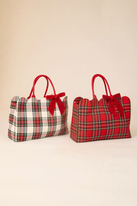 Tartan Scallop Totes