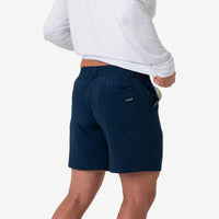 Burlebo Everyday Short in Deep Water Navy with Mayan Pocket
