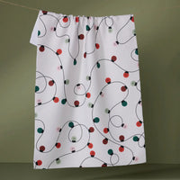 Geometry Holiday Lights Tea Towel