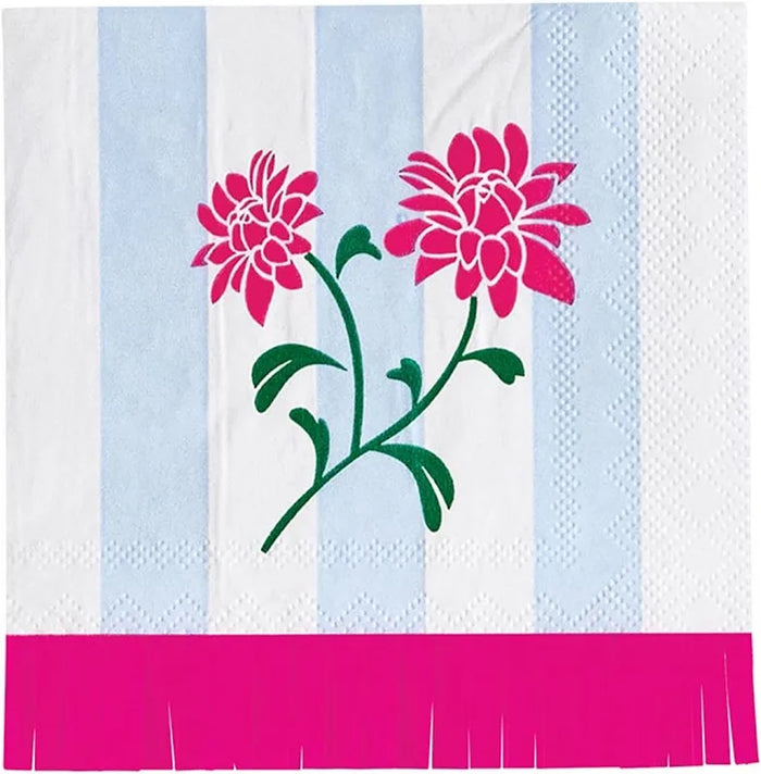 Mahjong Floral Fringe Napkin