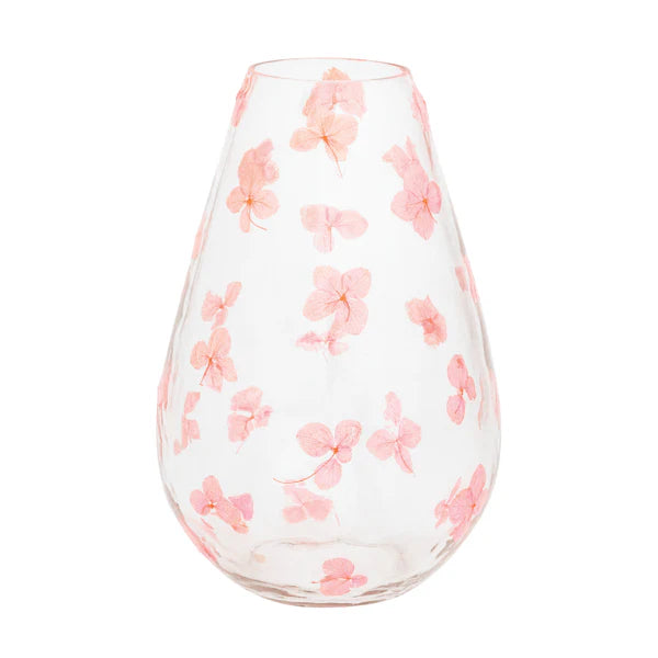 Small Pink Pressed Flower Vase