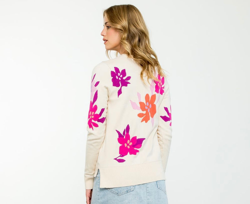 Molly Floral Knit Sweater