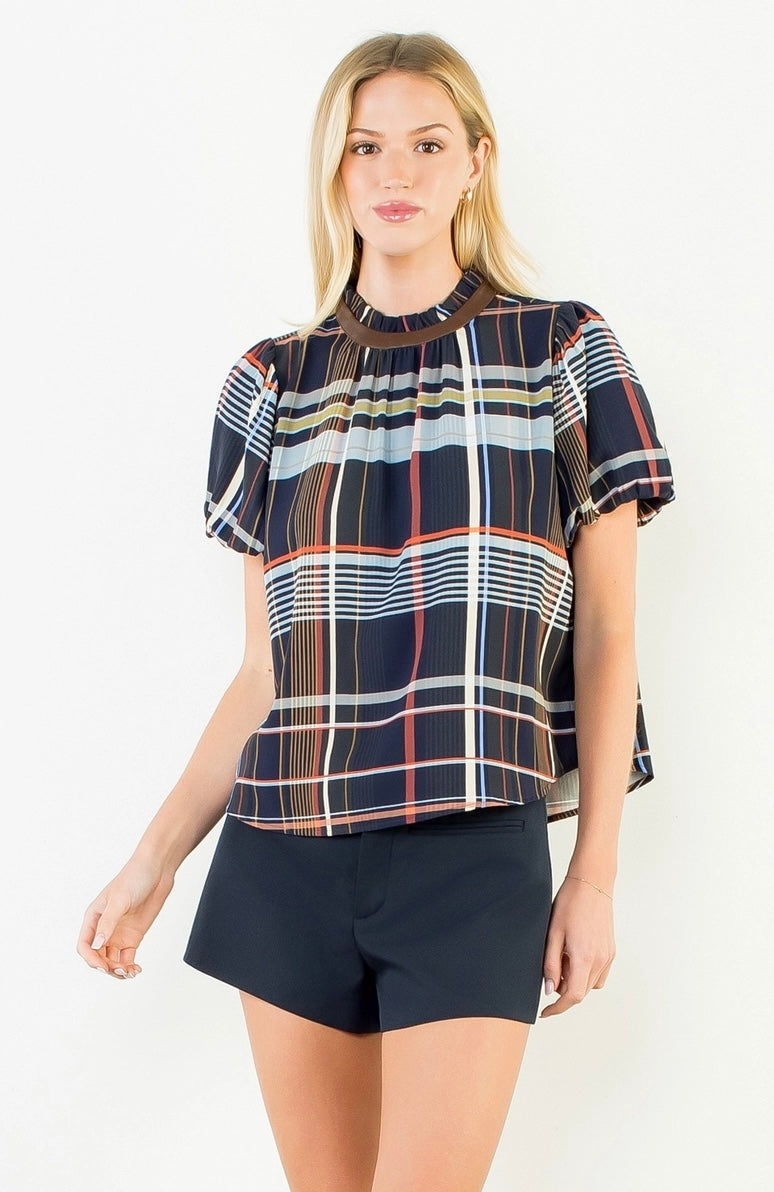 Jules Plaid Top By THML