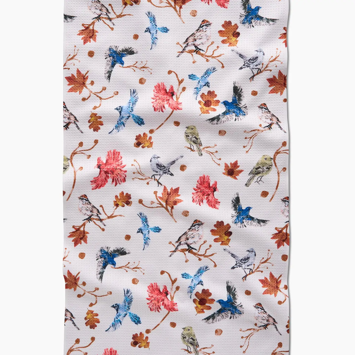 Geometry Autumnal Bird Skies Tea Towel