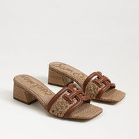 Sam Edelman Waylon Weave Slide Sandal, Cognac