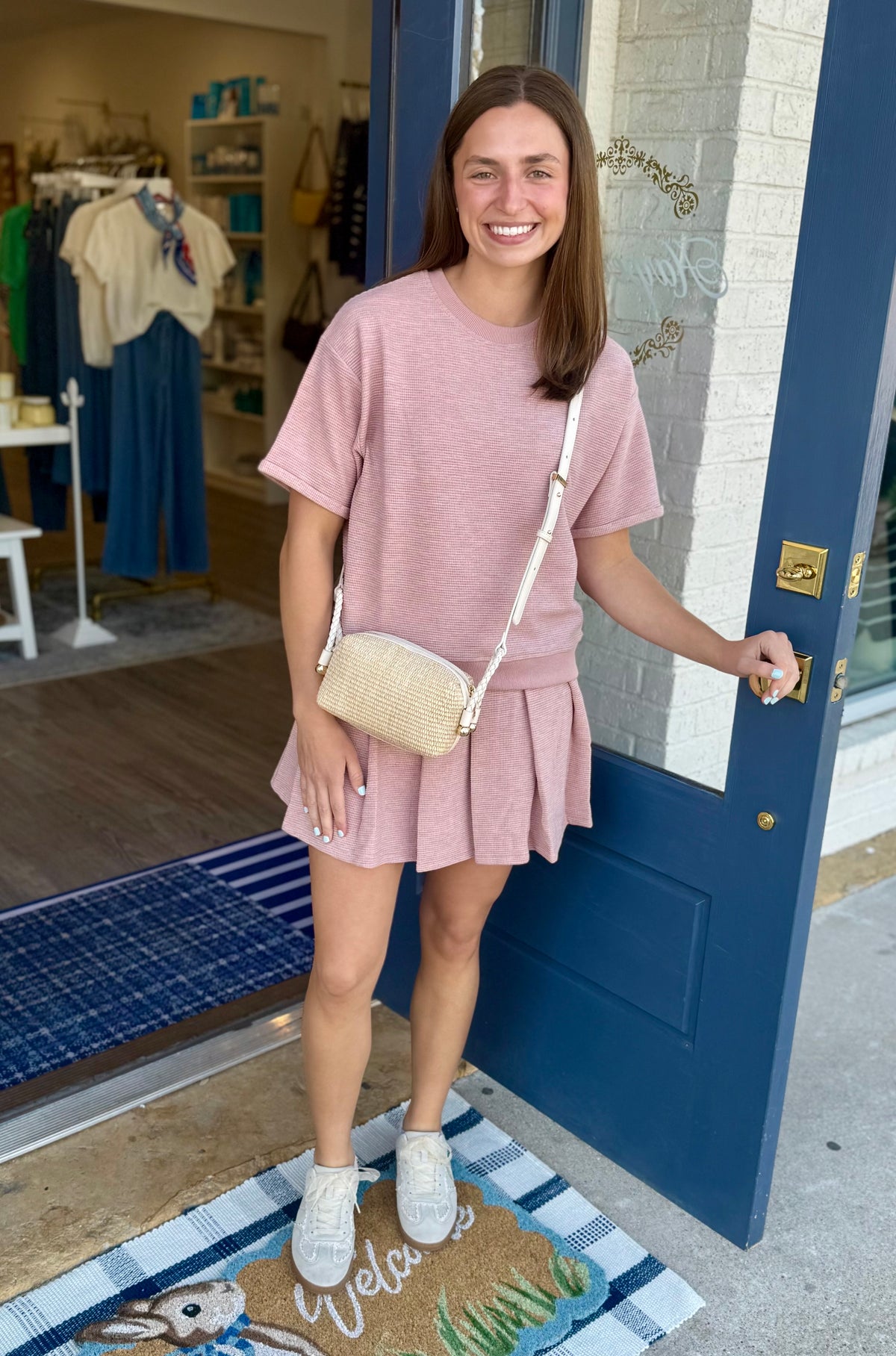 Stacie Waffle Knit Skort