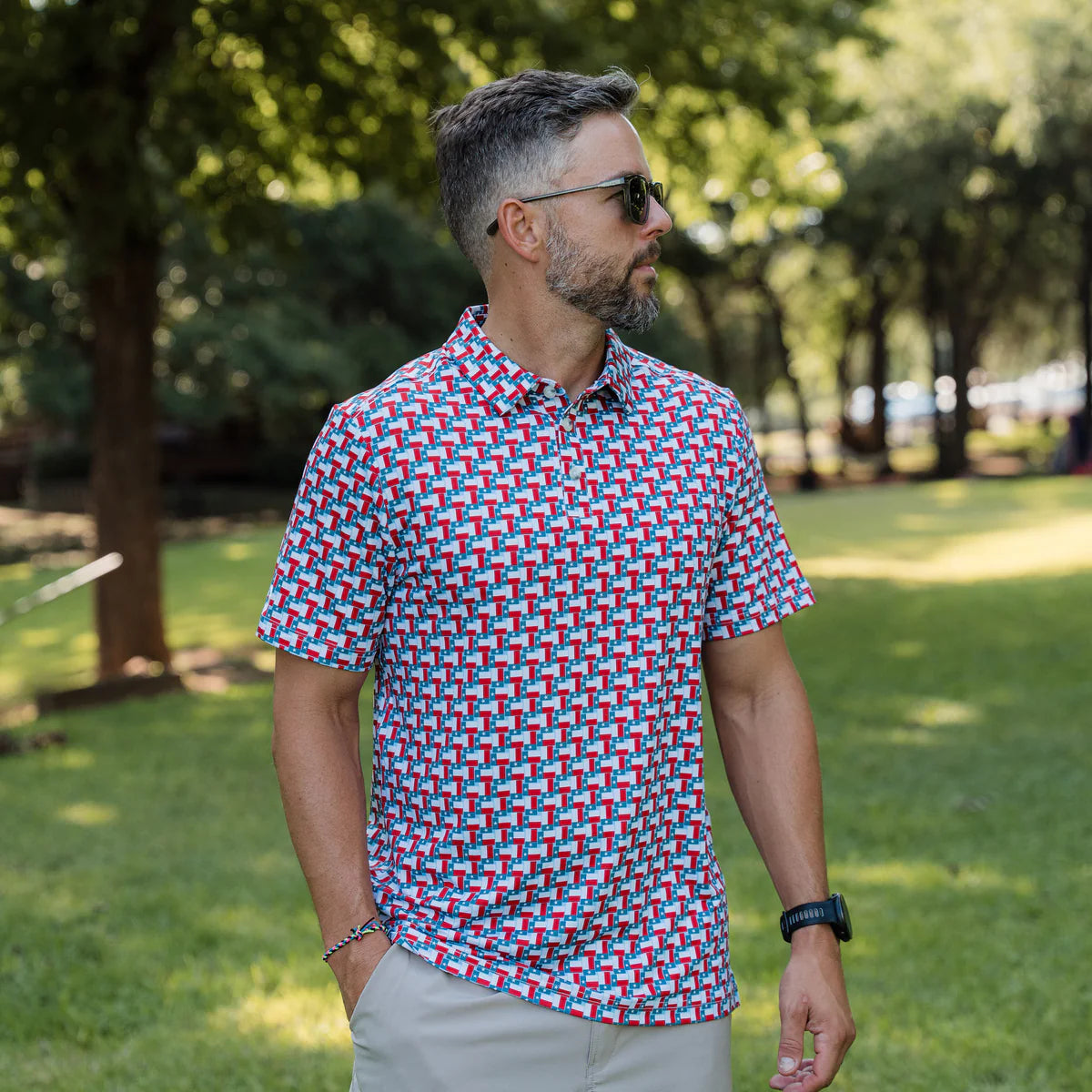 Burlebo Performance Polo - Texas Flag