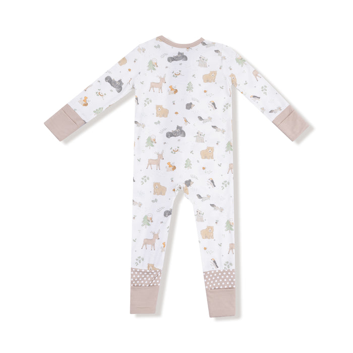 Angel Dear Woodland Babies 2 Way Zipper Romper