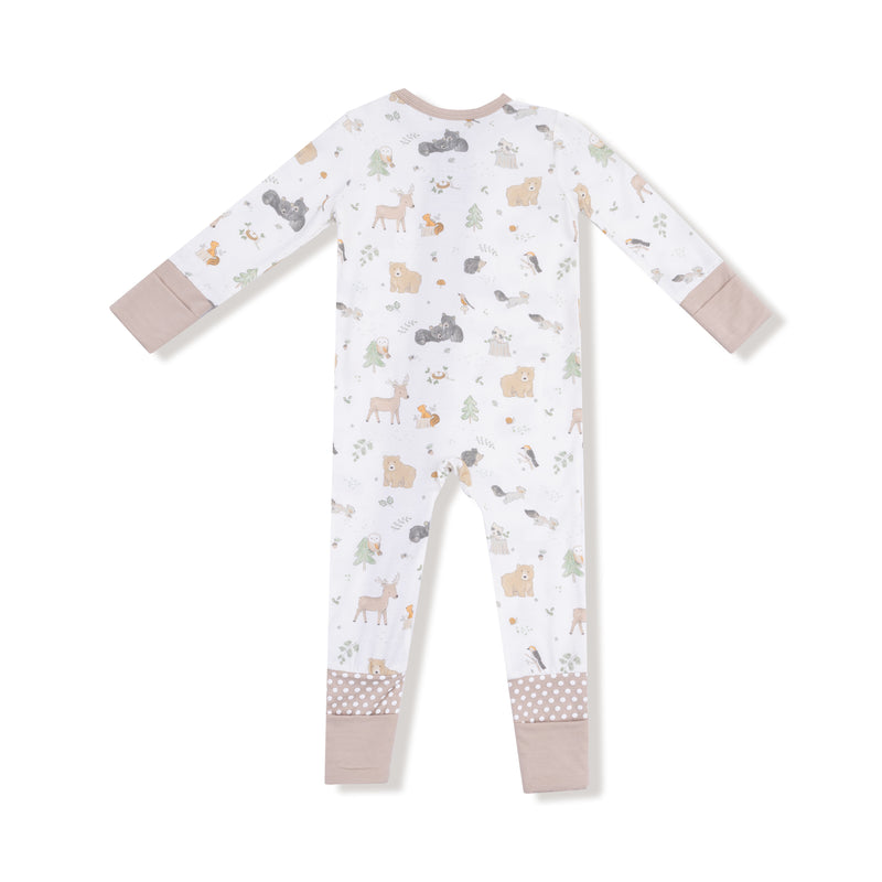 Angel Dear Woodland Babies 2 Way Zipper Romper