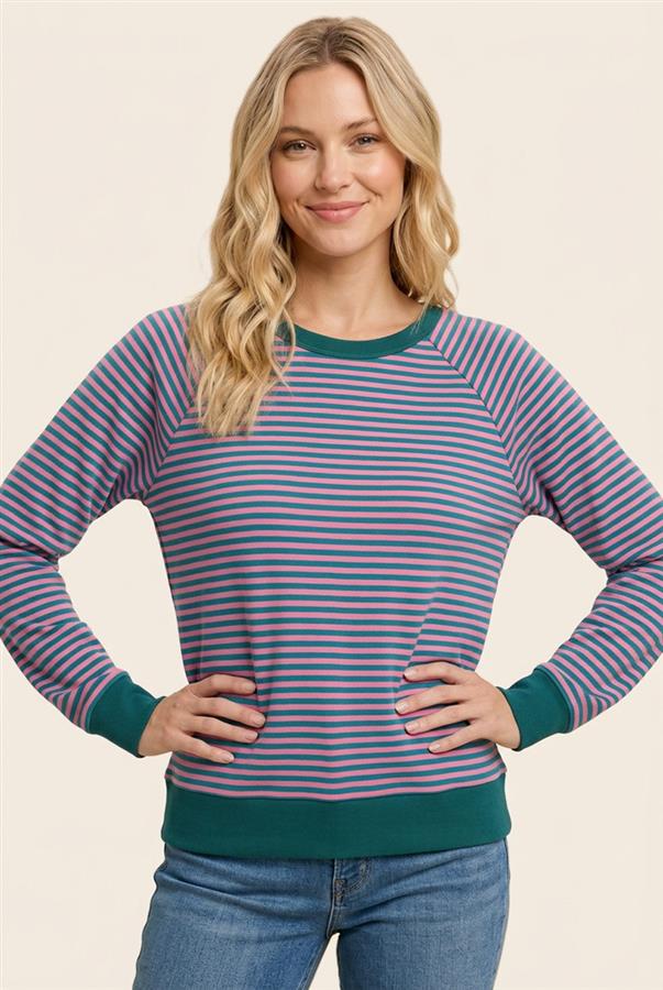 Macie Striped Swearshirt
