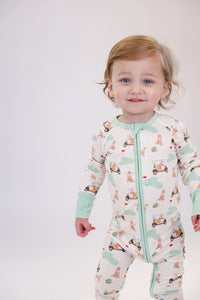 Barks & Birdies Convertible Zip Pjs