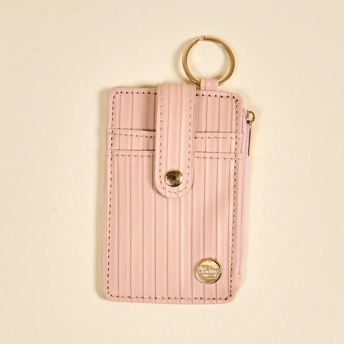 Ripple Ridge Keychain Wallet - Blush