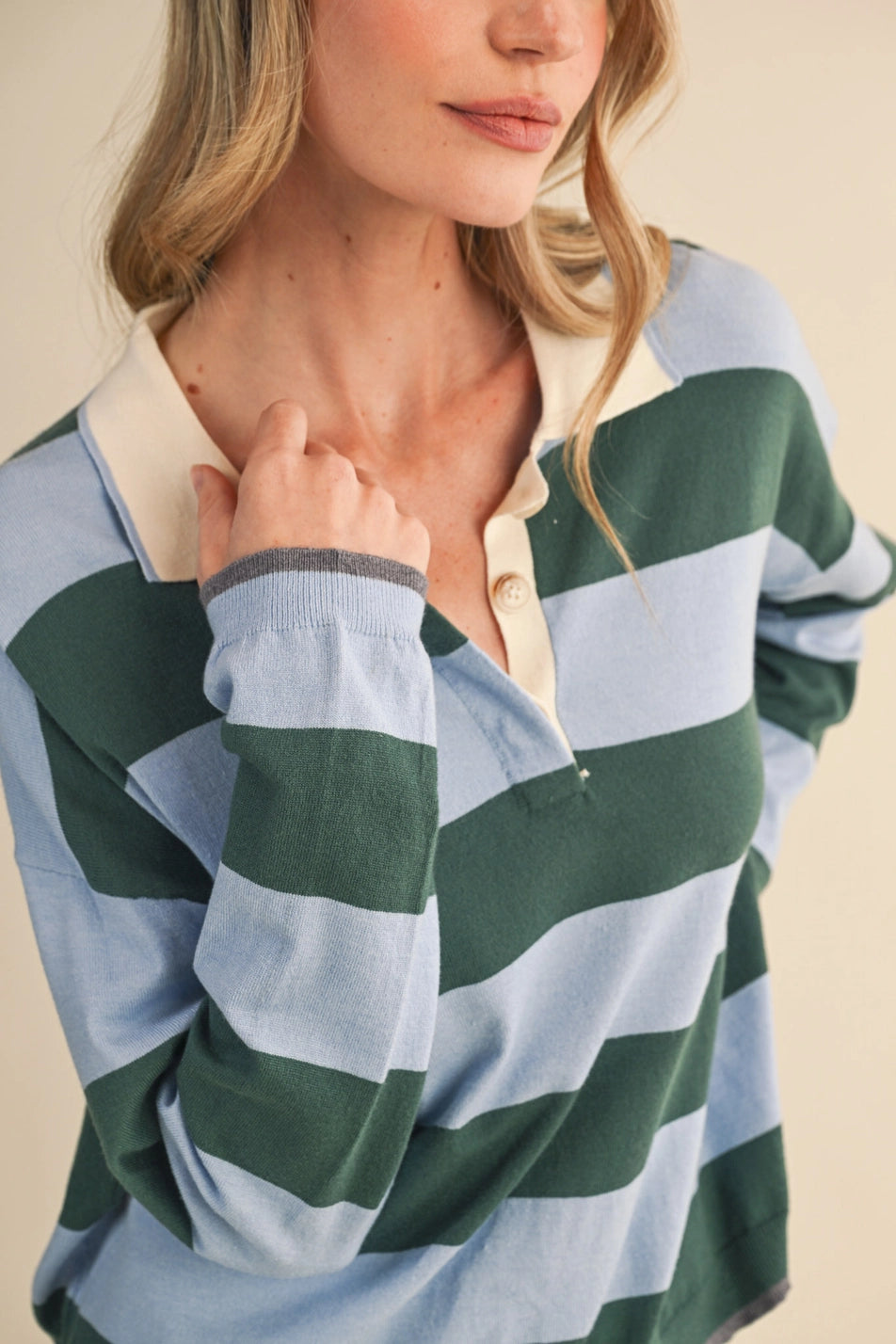 Rachael Striped Rugby Sweater