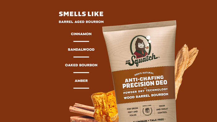 Dr. Squatch Anti-Chafing Precision Deo Wood Barrel Bourbon