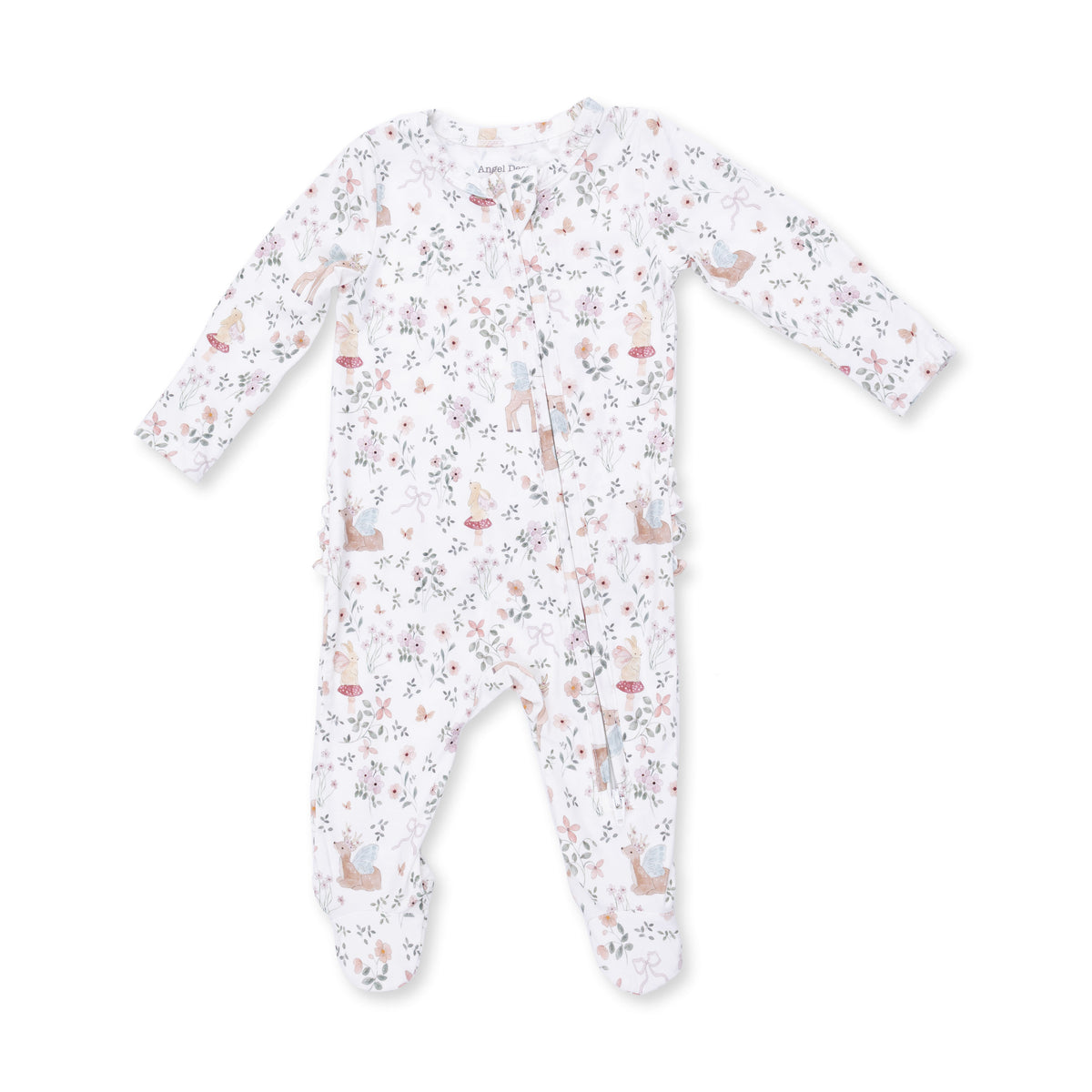 Angel Dear Enchanted Woodland 2 Way Ruffle Back Zipper Footie