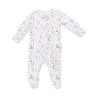 Angel Dear Enchanted Woodland 2 Way Ruffle Back Zipper Footie
