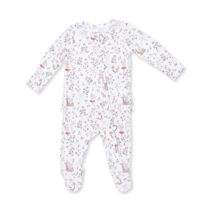 Angel Dear Enchanted Woodland 2 Way Ruffle Back Zipper Footie