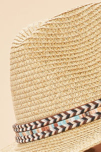 Thalia Hat-Vanilla with Chevron Shimmer