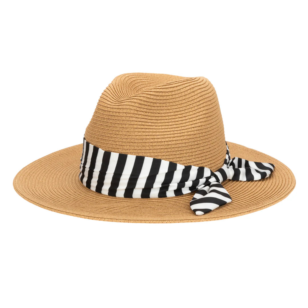 Gidget Ultrabraid Fedora- White/ Black
