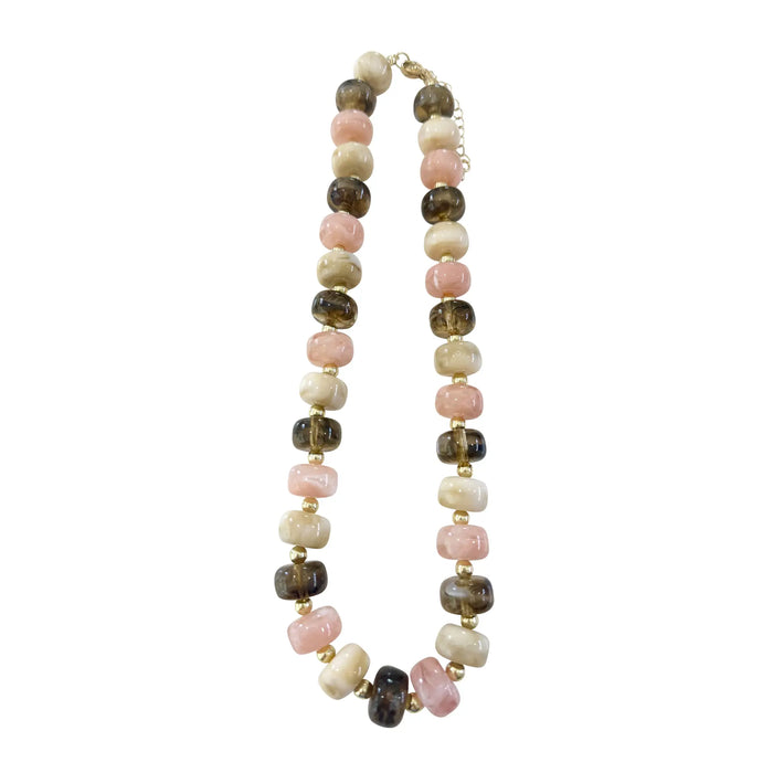 Kenny Chunky Beaded Necklace - Neutral