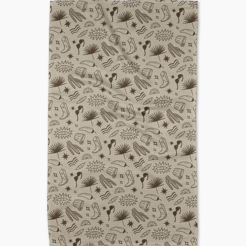 Geometry Bonfire Nights Tea Towel