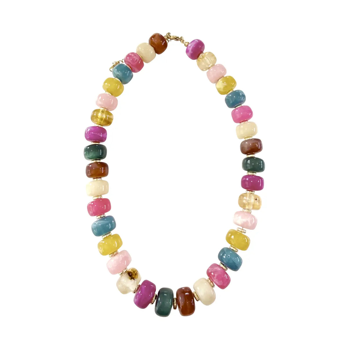 Morris Chunky Beaded Necklace - Dark Mix