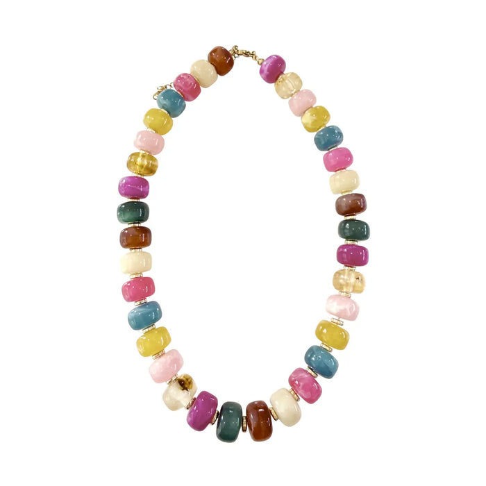 Morris Chunky Beaded Necklace - Dark Mix