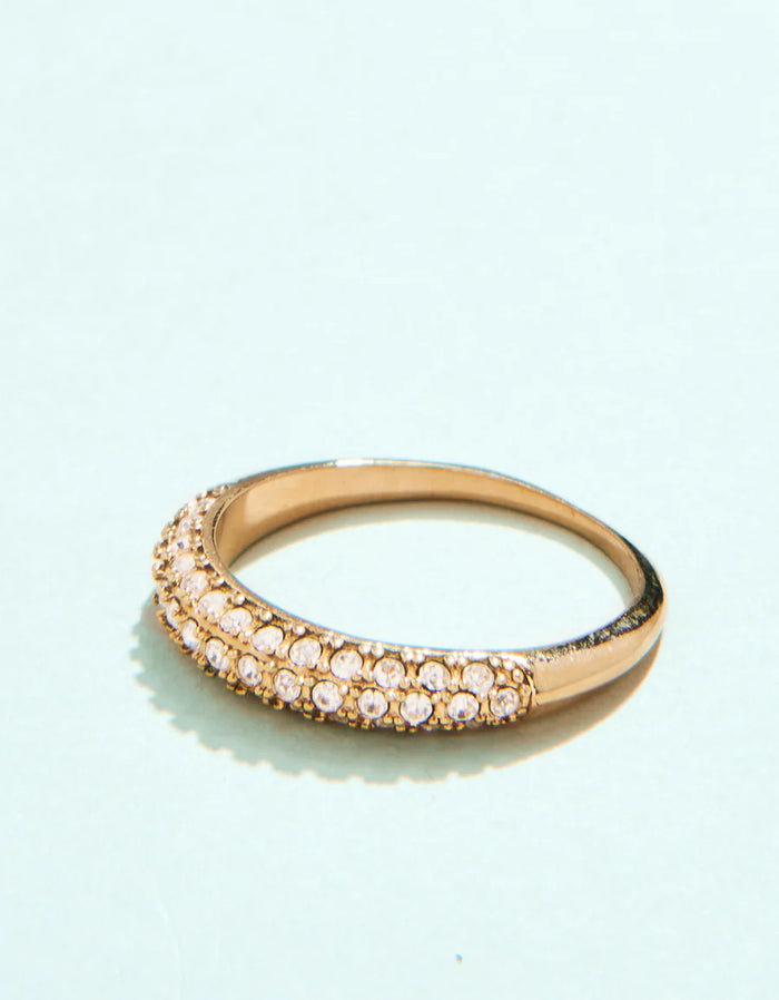 Spartina Tarnish Free Water Resistant Sparkling Avondale Crystal Ring