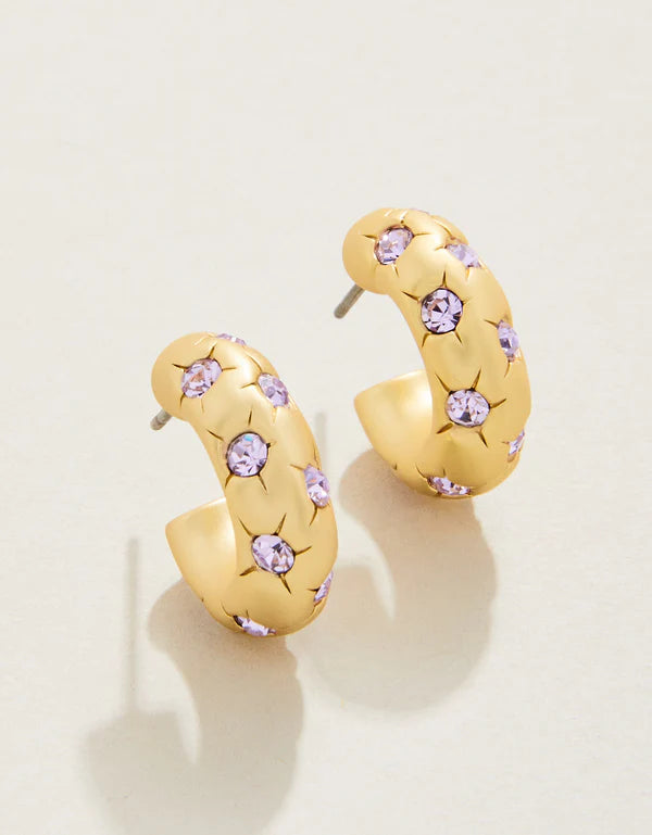 Chubby Hoop Earrings Violet