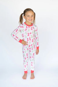 Boosh Baby Pink Cactus Cowgirl Two Piece Pajama Set