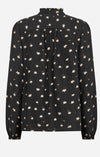 Trina Black Floral Print Blouse