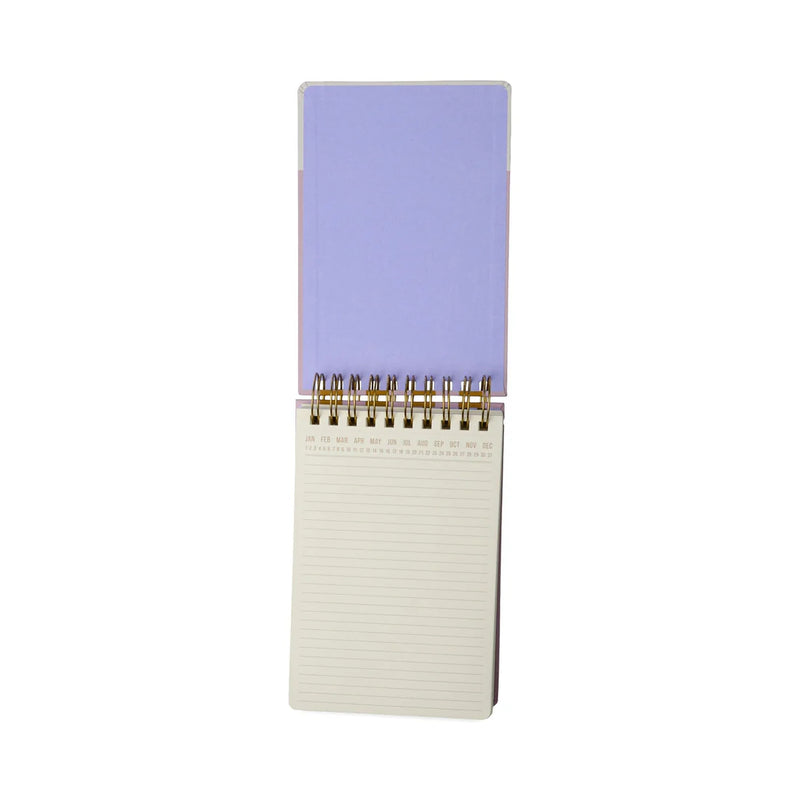 Large Chunky Notepad Lilac + Ochre Stripes