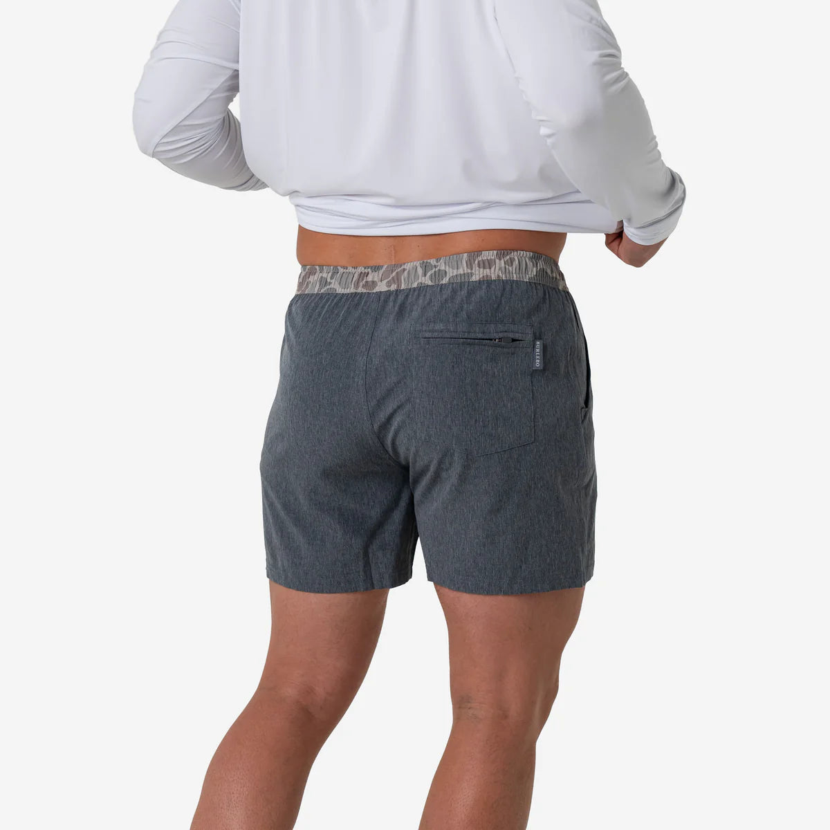 Burlebo Athletic Shorts In Grizzly Gray W/ Deer Camo Liner