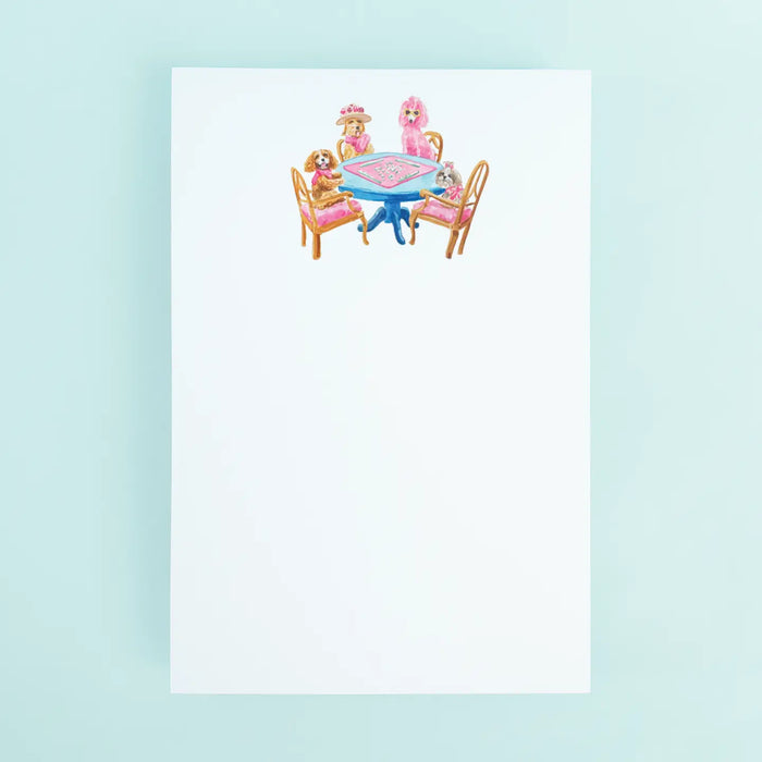 Dogs Playing Mahjong Notepad